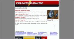 Desktop Screenshot of electricity-usage.com